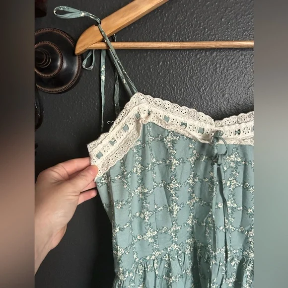 Christy Dawn teal trellis Emma - Picture 3 of 6